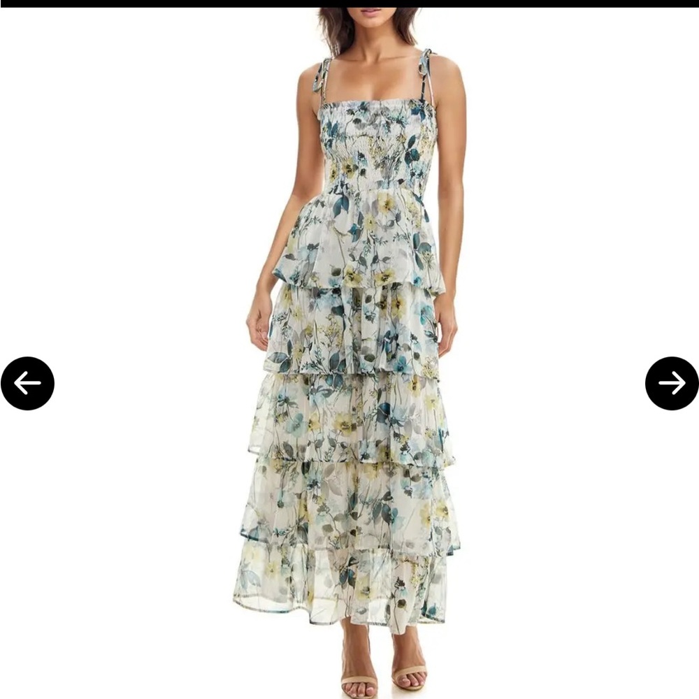 Floral Tiered Maxi Dress Socialite